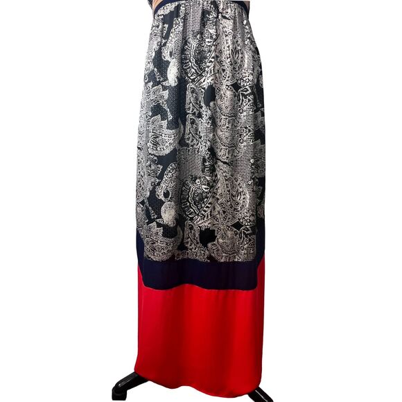 Etiquette Boutique Red and Black Maxi Halter Dress Size Medium NWT - Picture 7 of 11